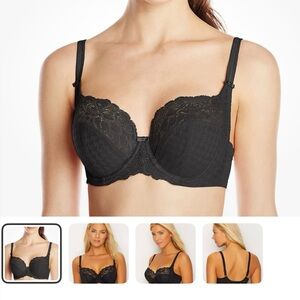 Panache Black Lace Underwire Bra